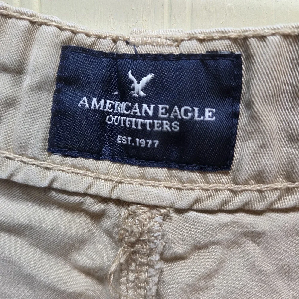 American Eagle Outfitters Shorts Womens 18 Beige Lyocell Relaxed Chino Casual - Picture 6 of 7